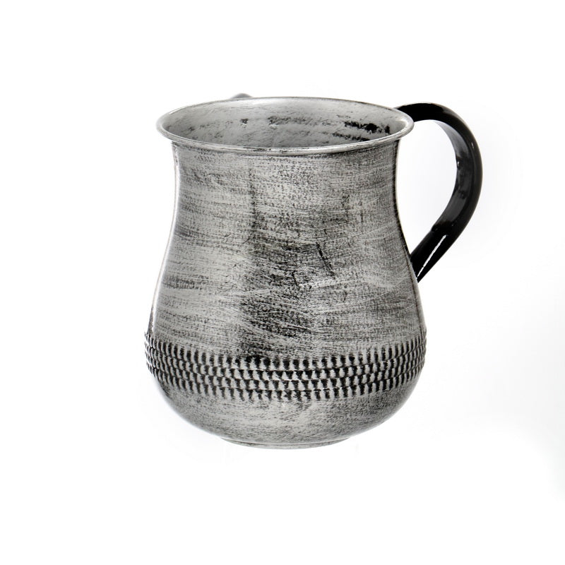Washing Cup - Stainless Steel- Antique Silver Design