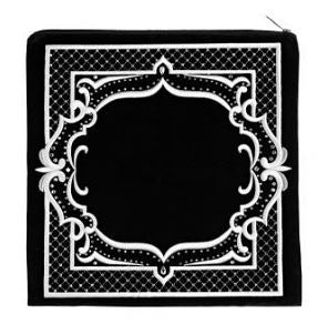 Tefilin Bag Bar Mitzva Size - Velvet - Blue With Ornate Silver Design
