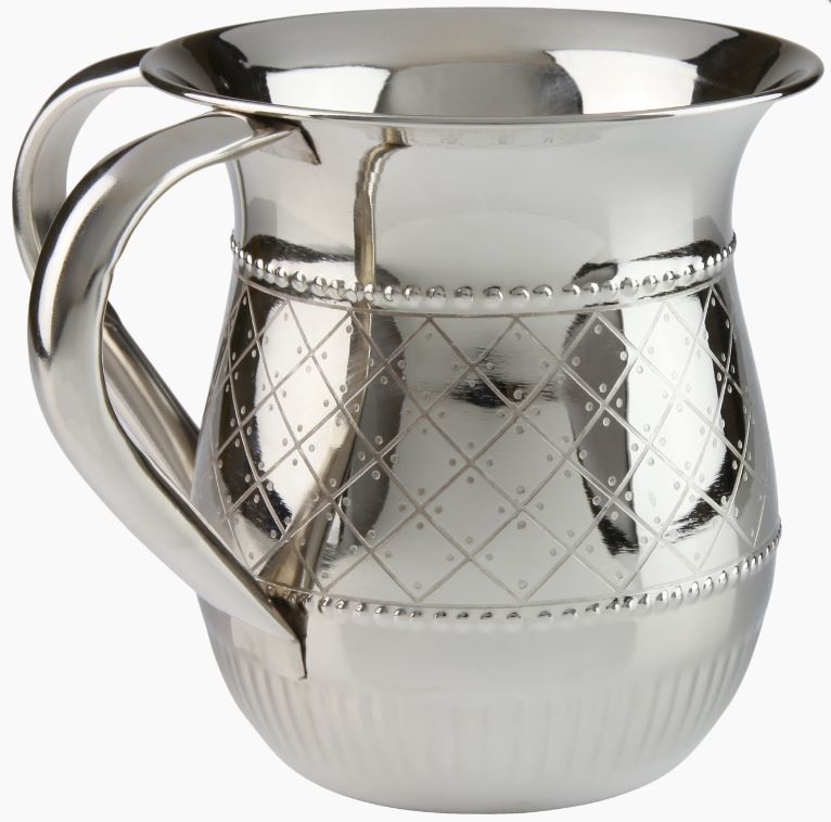 Washing Cup-Polished Stainless Steel-Diamond Design