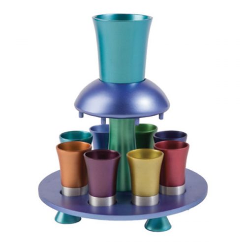 Yair Emanuel:Wine Fountain Set -Brushed Multicolour Aluminium