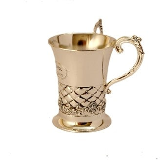 Washing Cup - Silver Plated-Embossed