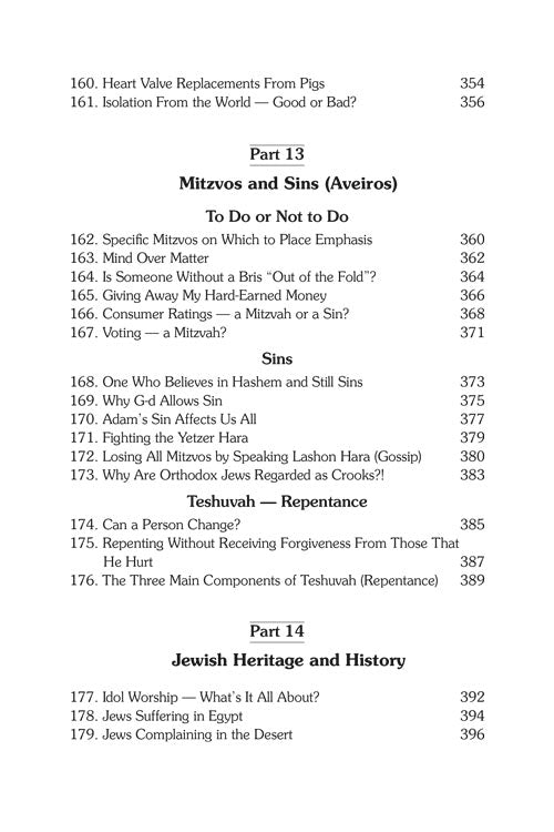 Ask the Rabbi - Honest answers to candid questions