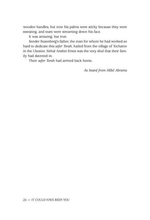 Artscroll: It Could Have Been You by Nachman Seltzer