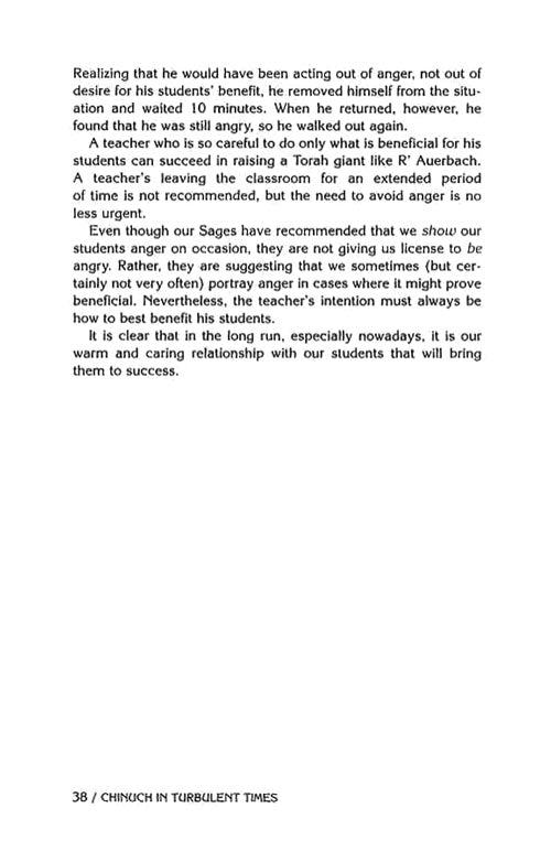 Chinuch in Turbulent Times Pratical Strategies for Parents & Educators Artscroll Series