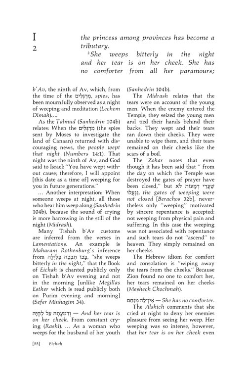 Artscroll: Eichah / Lamentations by Rabbi Meir Zlotowitz