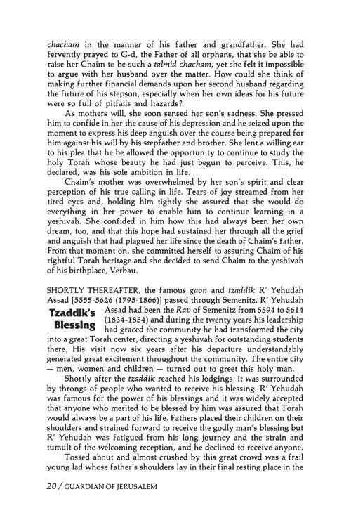 Guardian Of Jerusalem - The life and times of Rabbi Yosef Chaim Sonnenfeld