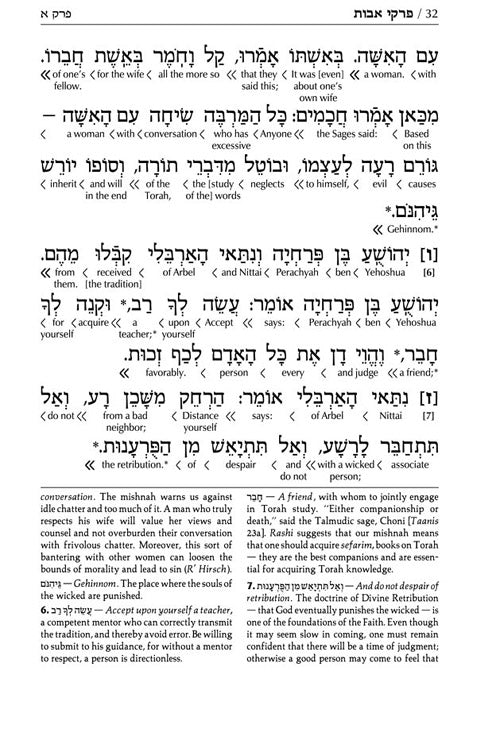 Schottenstein Ed Interlinear Pirkei Avos