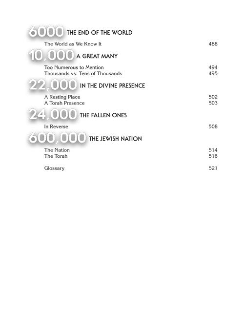 Artscroll: Jewish Wisdom In The Numbers by Rabbi Yehoshua Hartman and Osher Chaim Levene