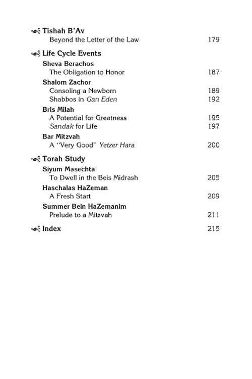 Rav Pam on the Festivals