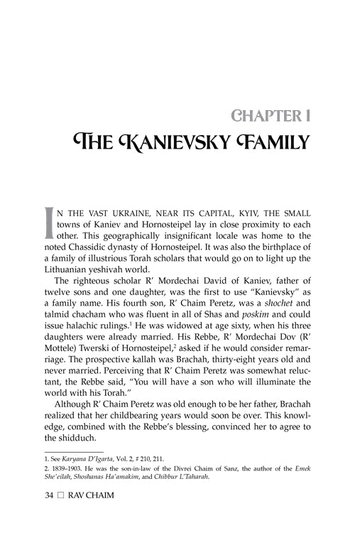 Rav Chaim - Rav Shmaryahu Yosef Chaim Kanievsky