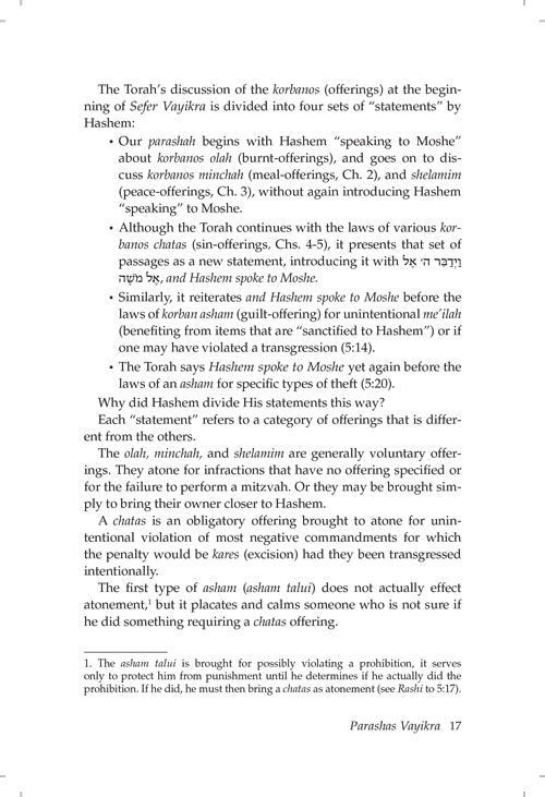 Rav Moshe on Chumash Vol 2, Vayikra - Bamidbar - Devarim