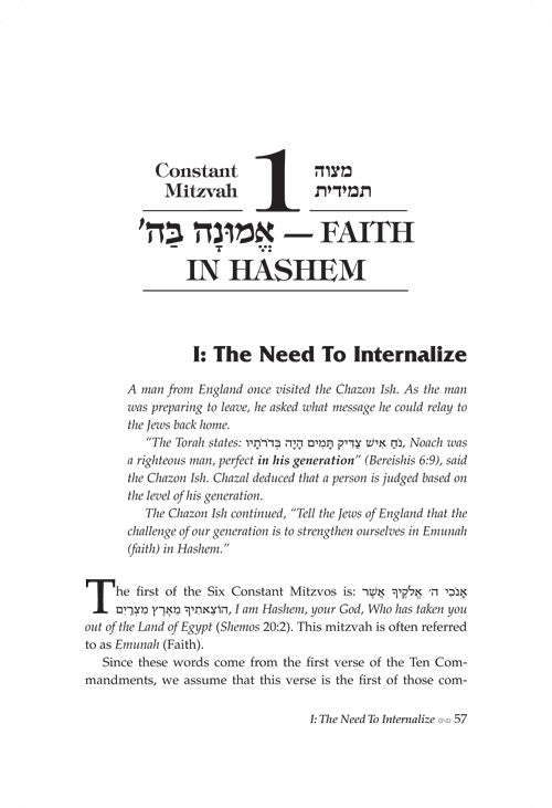 The Six Constant Mitzvos