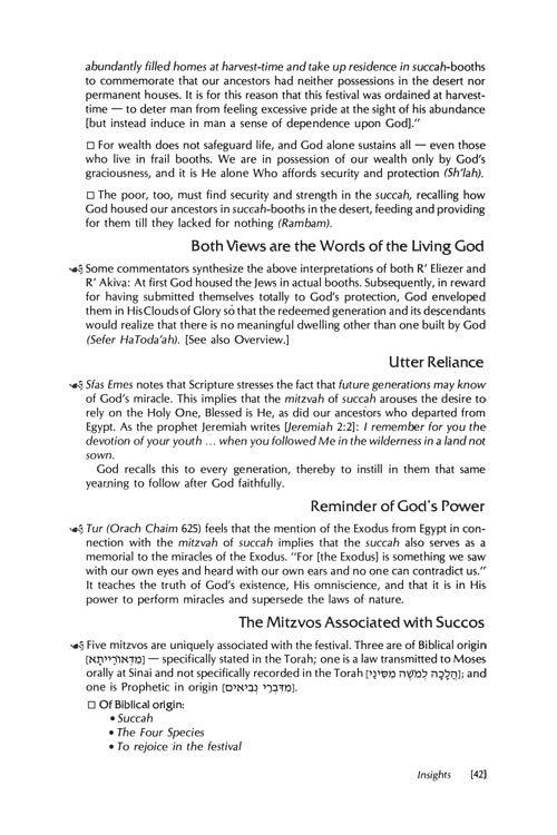 Succos: Its Significance, Laws, And Prayers