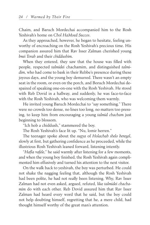 Artscroll: Warmed by their Fire by Rabbi Yisroel Besser