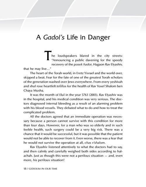 Gedolim in Our Time: Stories about R' Chaim Kanievsky & R' Gershon Edelstein