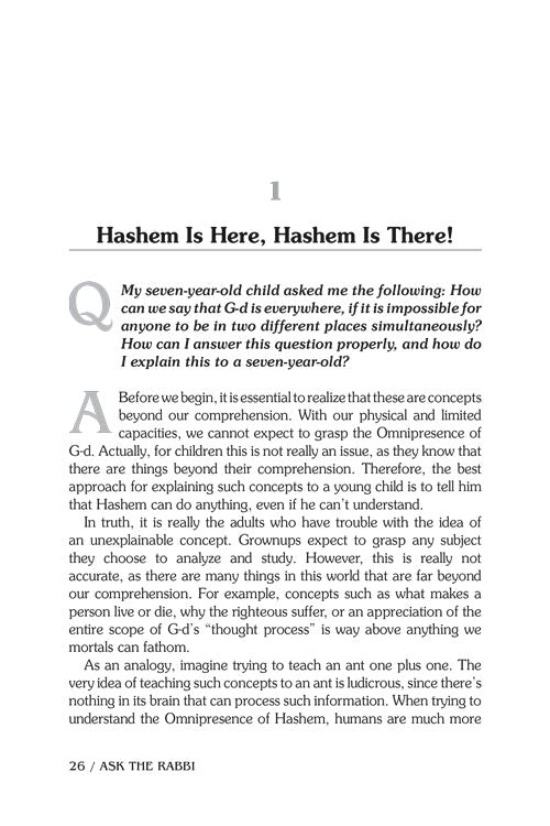 Ask the Rabbi - Honest answers to candid questions