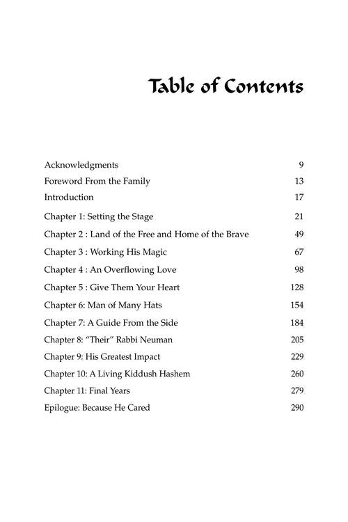 Because He Cared - The Life and Impact of Rabbi Moshe Neuman