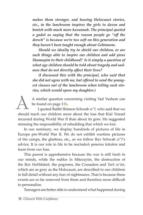 Chinuch with Confidence