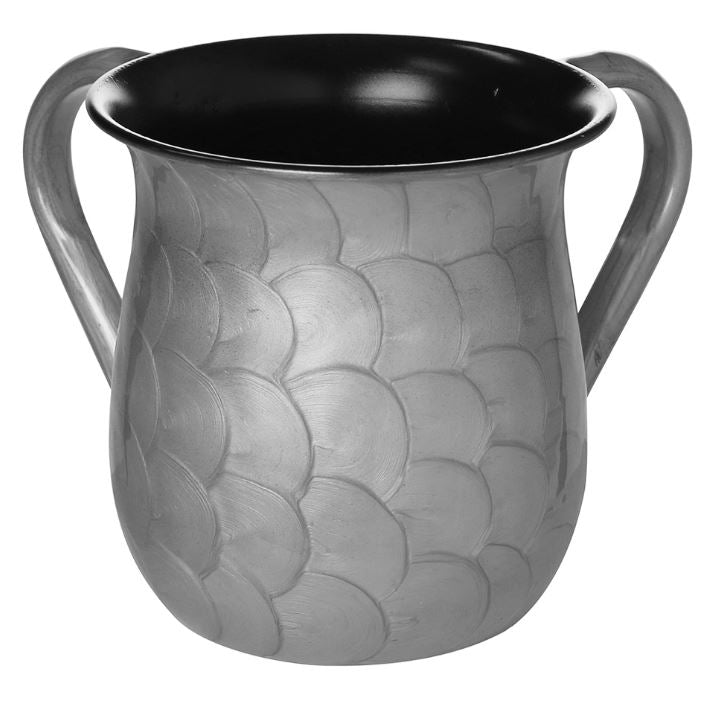 Washing Cup- Stainless Steel -Enamel Finish-Silver