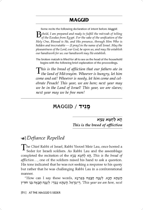 Haggada : At The Maggid's Seder