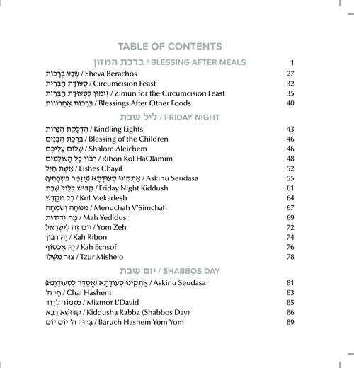 Schottenstein Ed Interlinear Hardcover Faux Leather Zemiros in Lucite Case (6 vol) - Grey