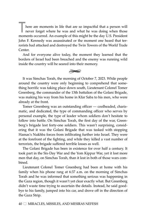 Miracles, Missiles and Mesiras Nefesh