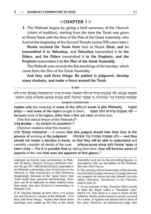 Rambam on Pirkei Avos