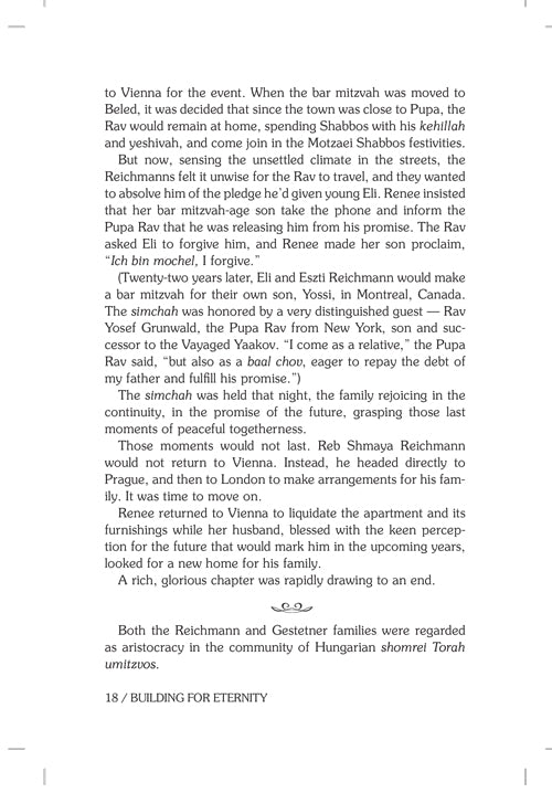 Building for Eternity - The Life and Legacy of Reb Moshe Reichmann