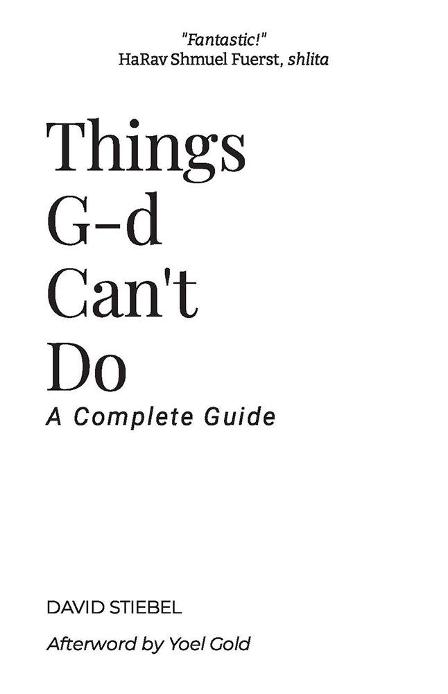 Things G-d Can't Do Paperback