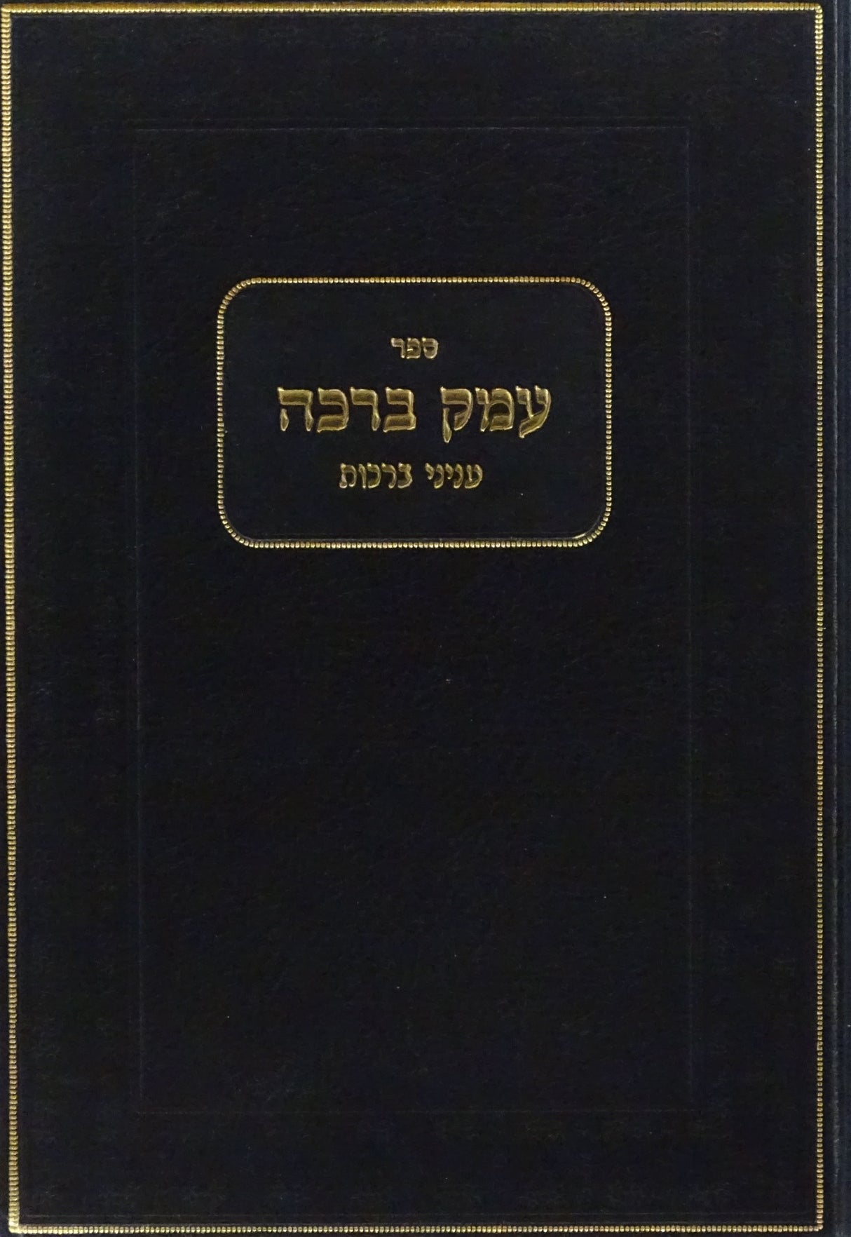 עמק ברכה - עניני ברכות