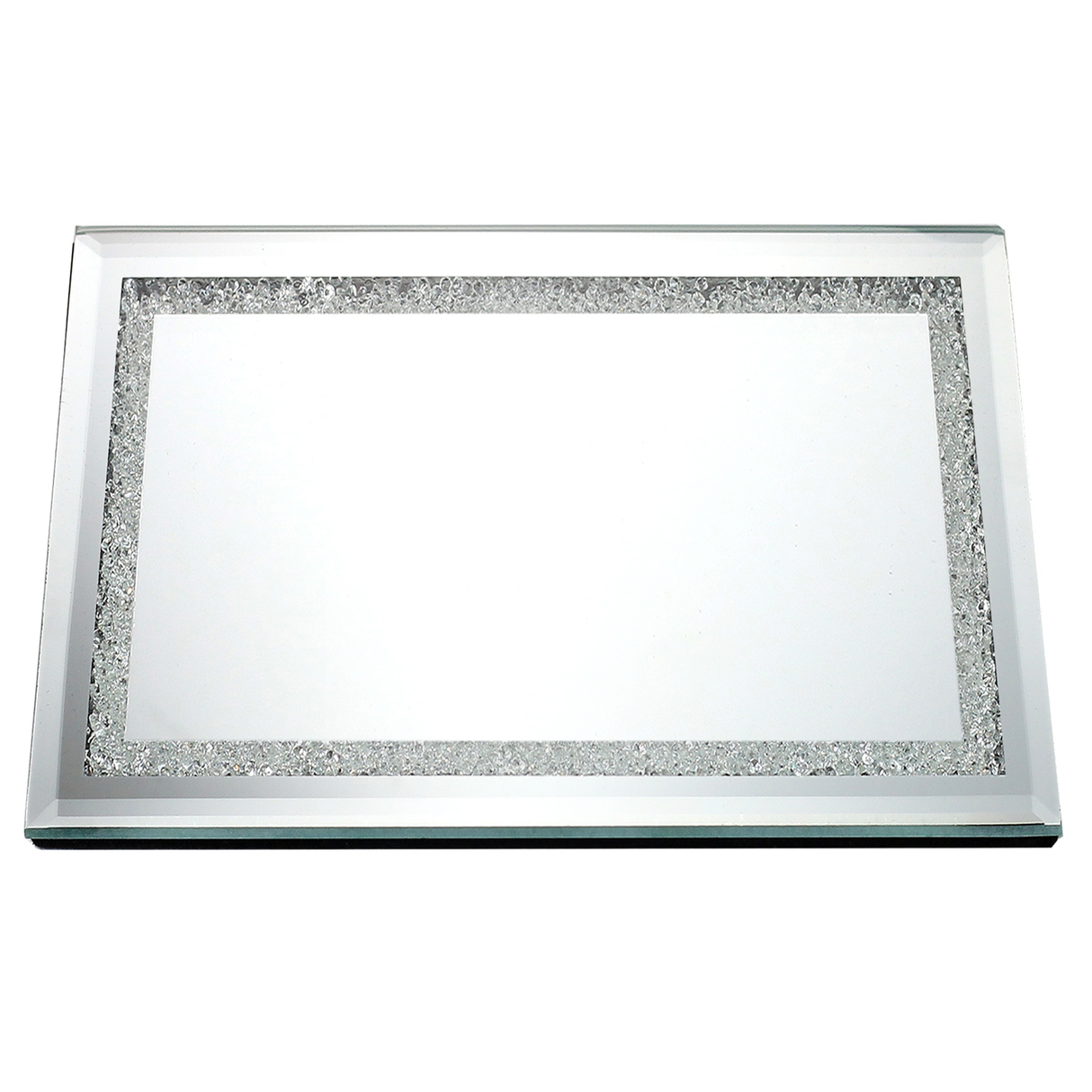 Mirror Tray With Diamonds Square