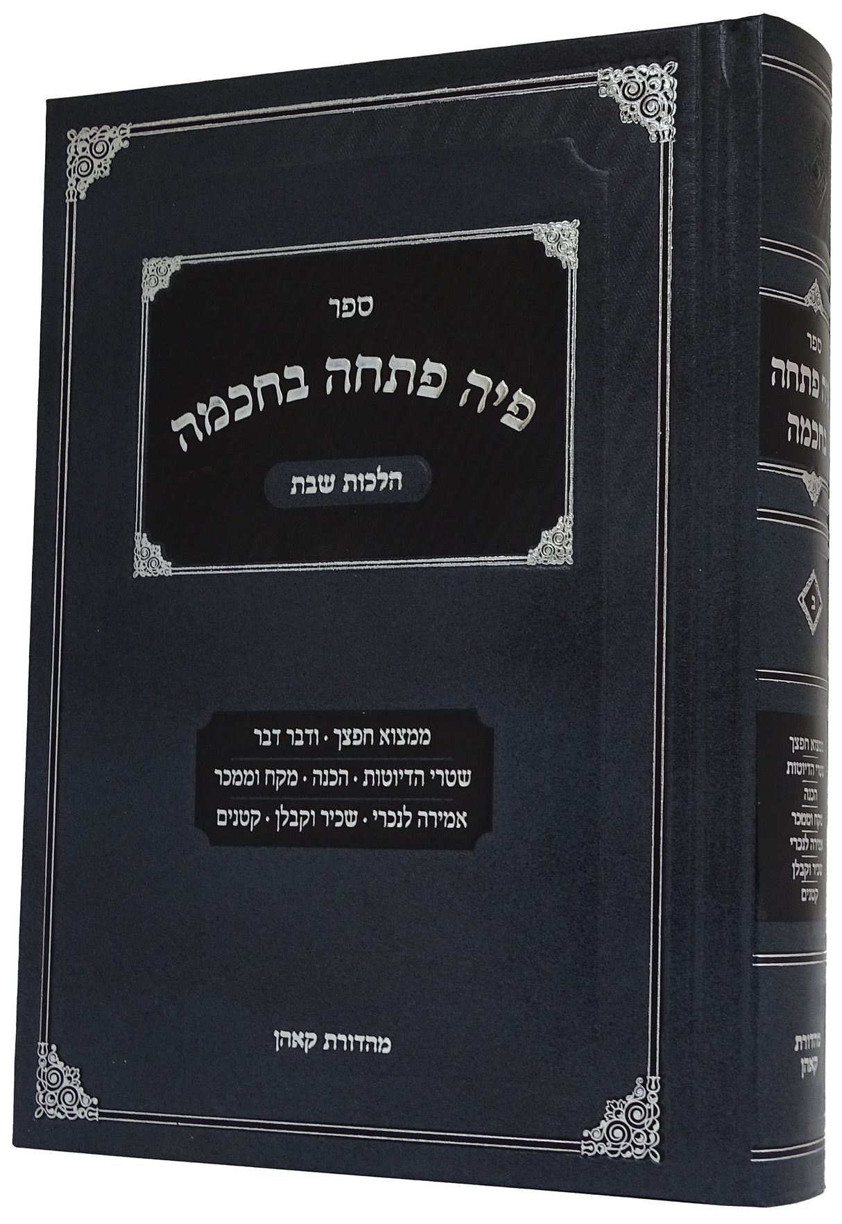 פיה פתחה בחכמה חלק ב קשה - הלכות שבת