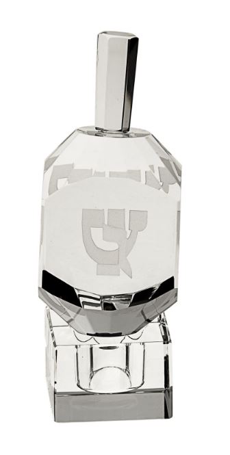 Crystal Dreidel With Stand - Nugget Design