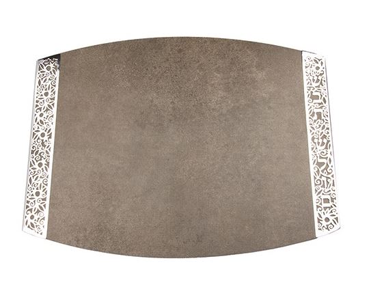 Yair Emanuel: Challah Board - Porcelain + Metal Cutout - Green