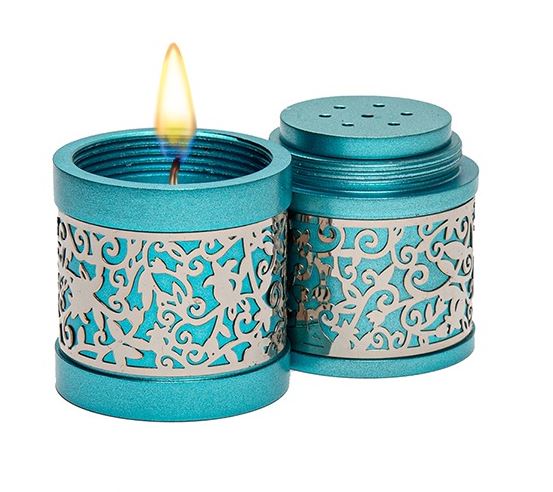 Yair Emanuel: Havdallah Set - Travel - Turquoise/Silver Cut Out