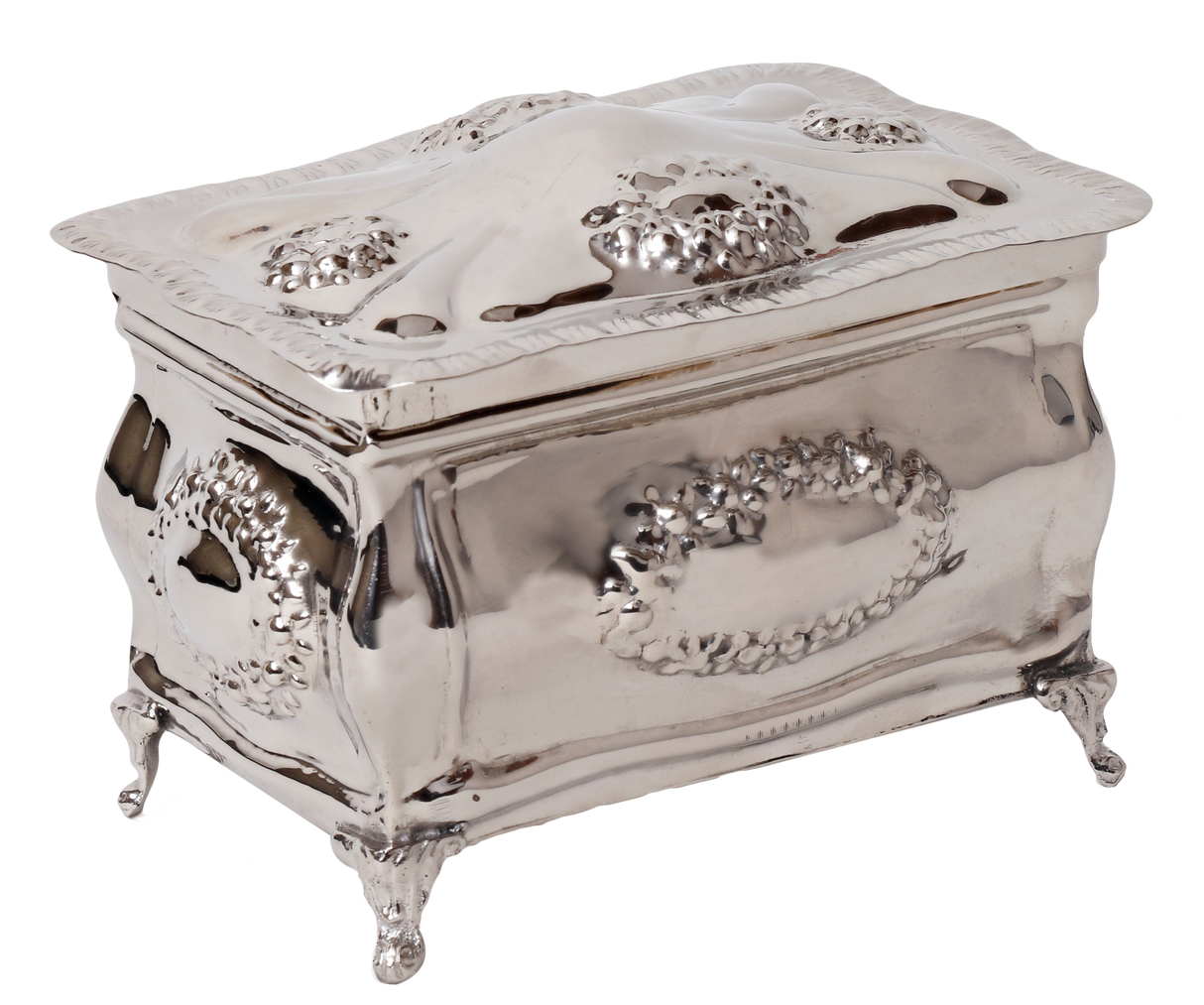 Etrog Box Silver Nickel Plated