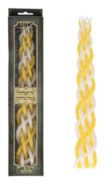 Shalheves : Havdalah Candle - Braid - Yellow 30cm