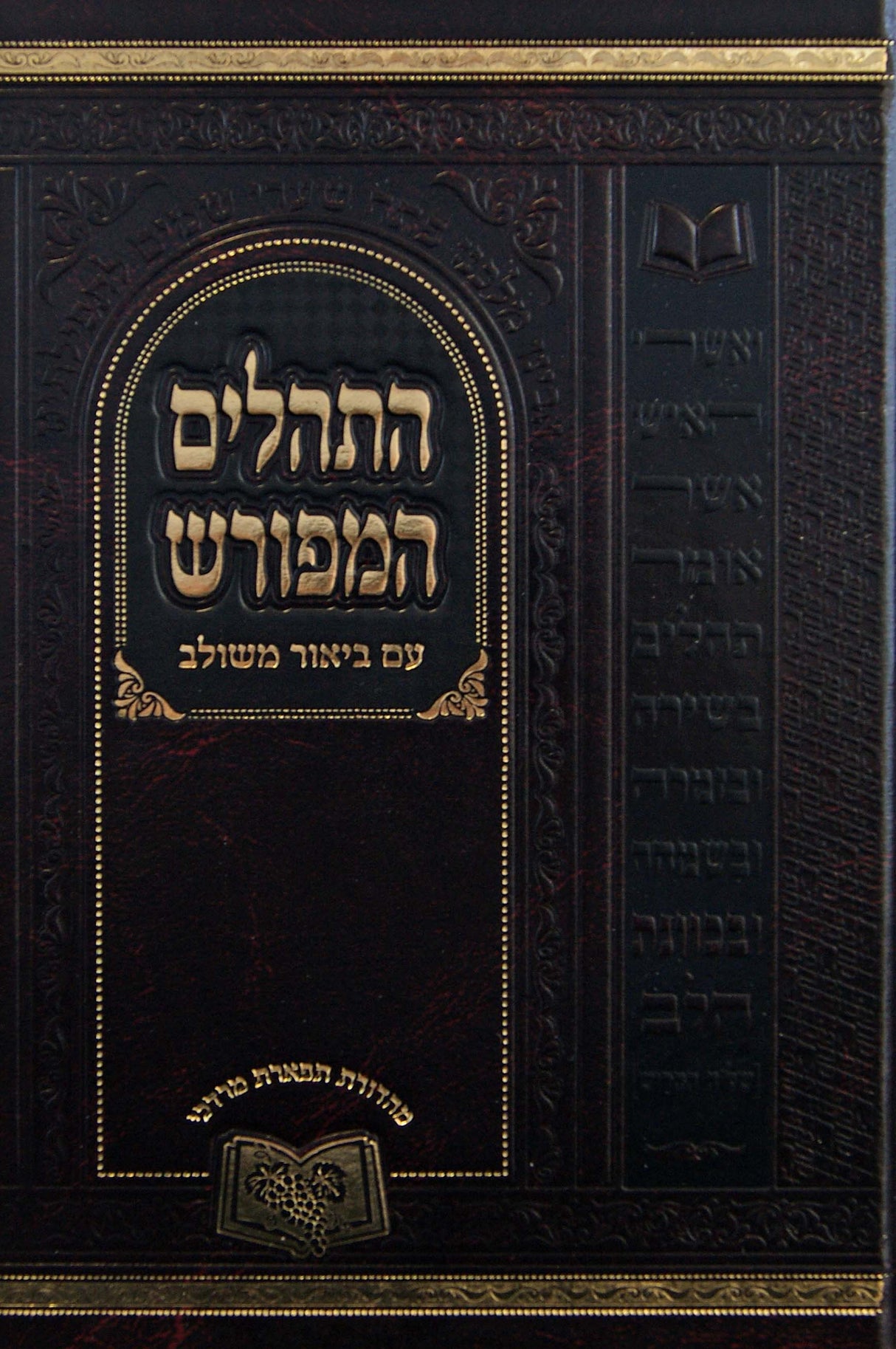 תהלים המפורש ע"ב משולב בלי מבוא 17 ס"מ
