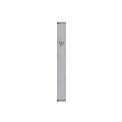 Yair Emanuel:Mezuzah Case -White Coloured-Metal 12 cm