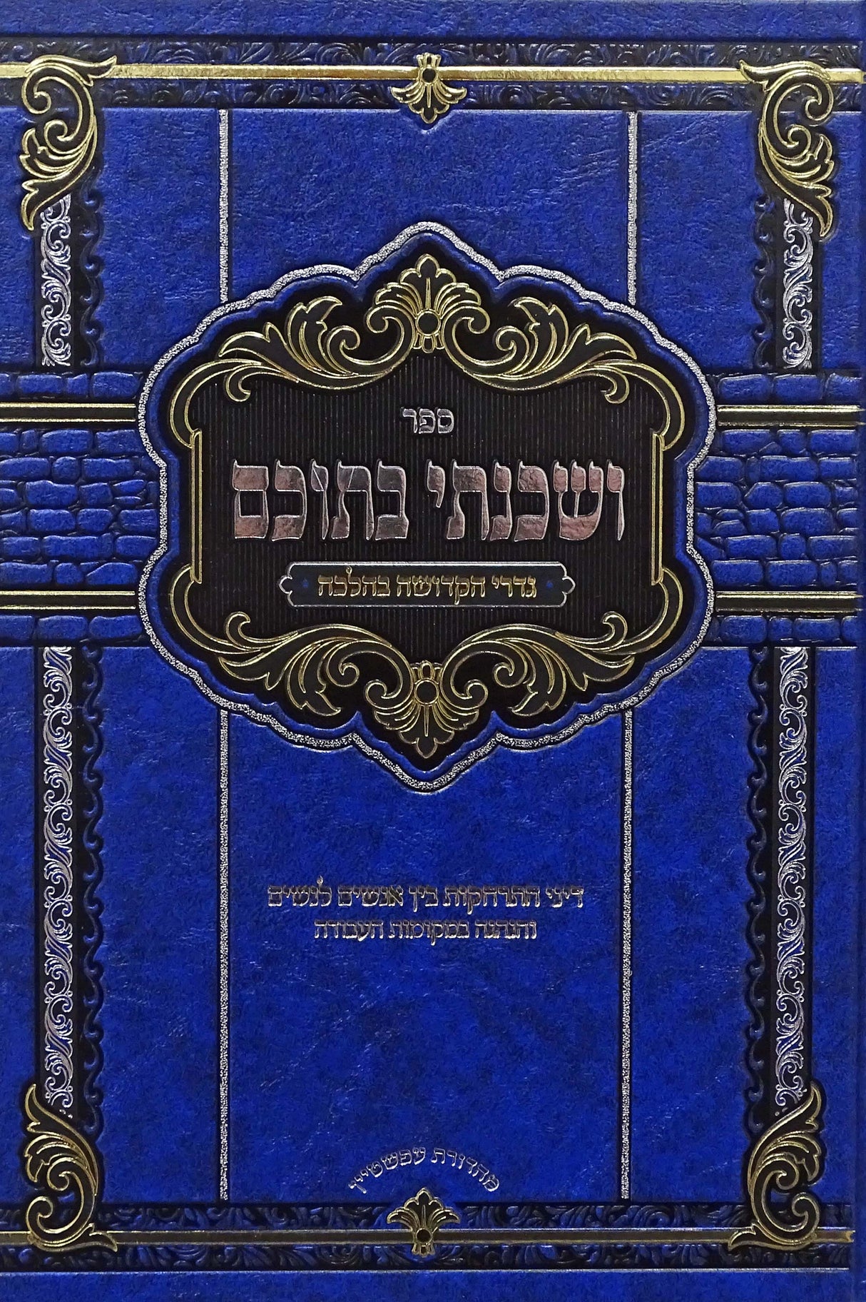 ושכנתי בתוכם אידיש - גדרי הקדושה בהלכה