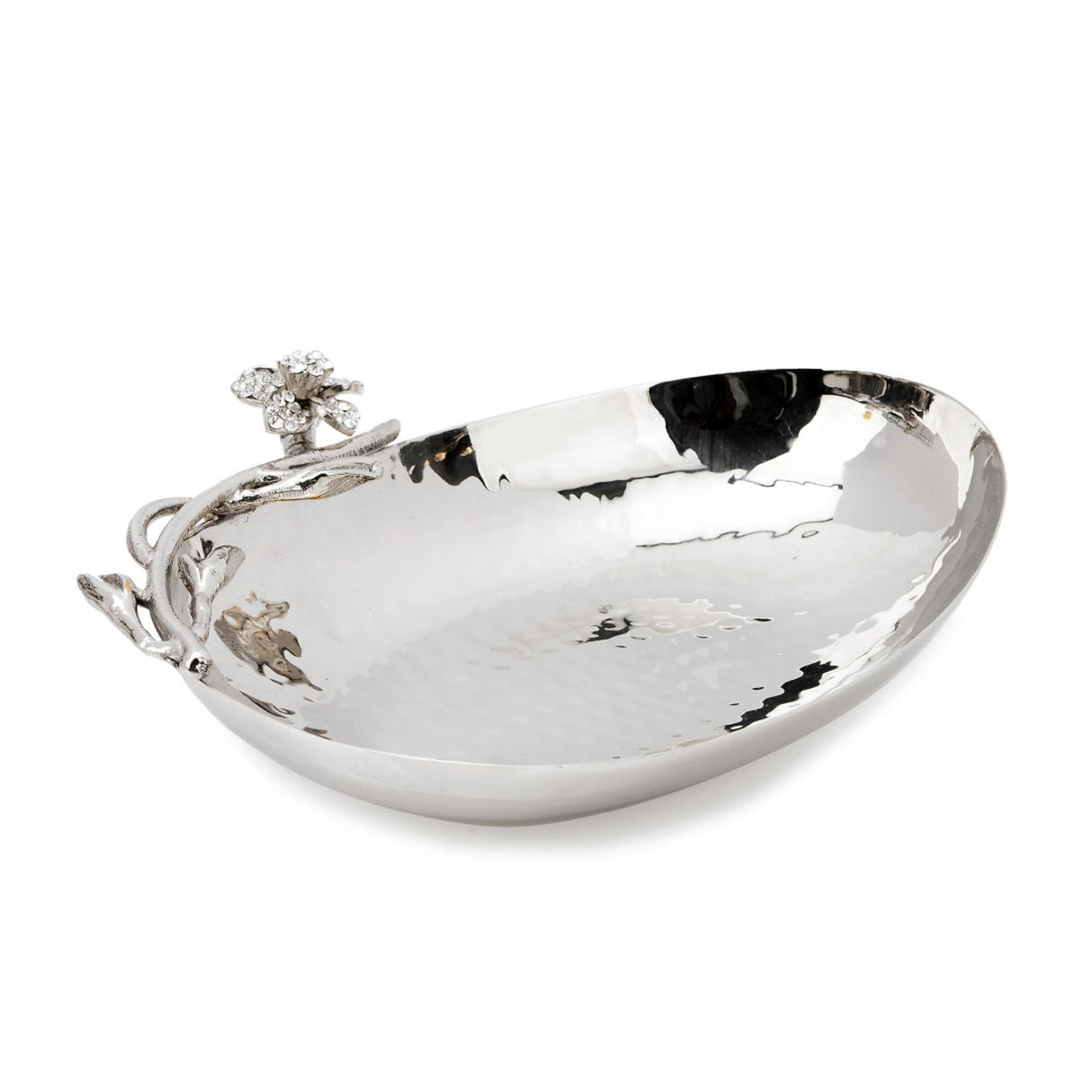 Nut Dish with Jeweled Flower Design