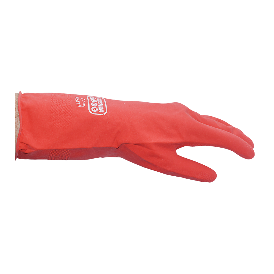 The Kosher Cook Latex Cleaning Glove - Medium Size Red (Meat)