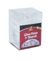 Ner Mitzvah Ka'arah Plates - Small - Glass 6pk