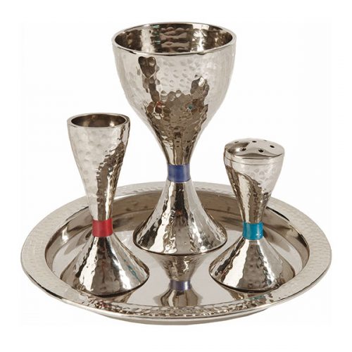 Yair Emanuel: Havdallah Set - Hammered Metal with Painted Anodized Colours