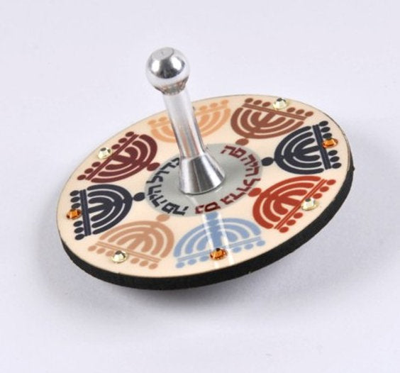 Dorit Judaica: Dreidel - Menorah Dedsign-Wood