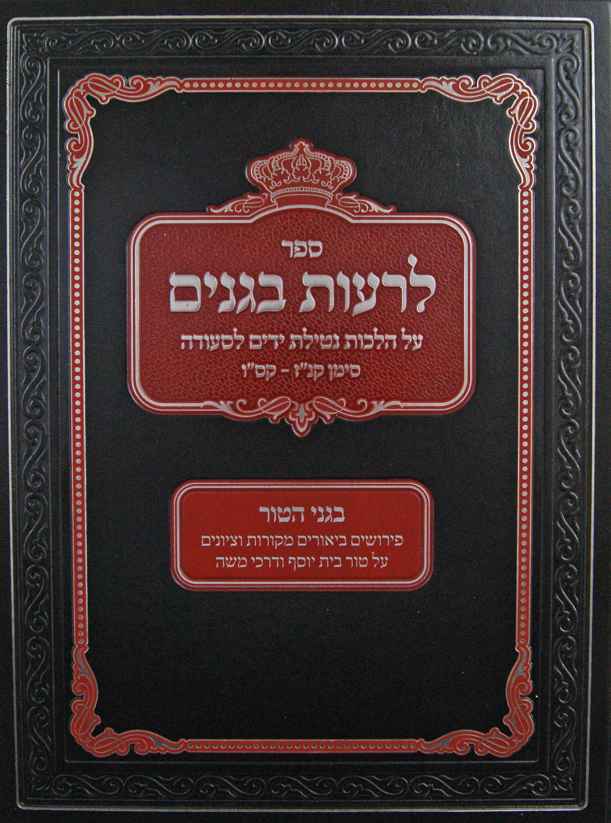 לרעות בגנים - הלכות נטילת ידים לסעודה בגני הטור