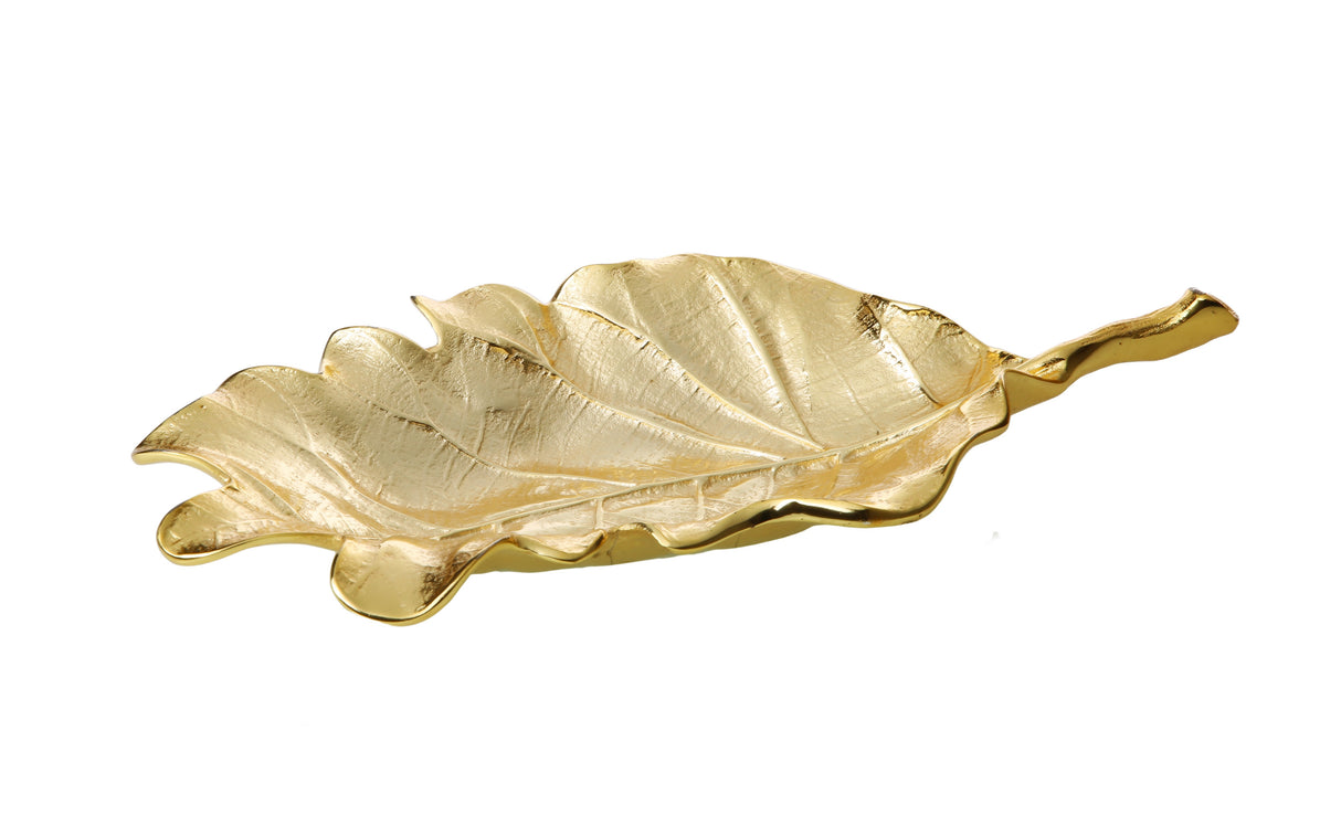Leaf Dish-Stainless Steel-Gold- 27.3cm