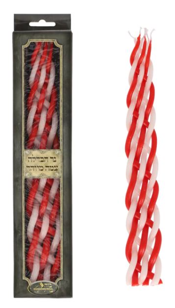 Shalheves : Havdalah Candle - Braid - Red 30cm