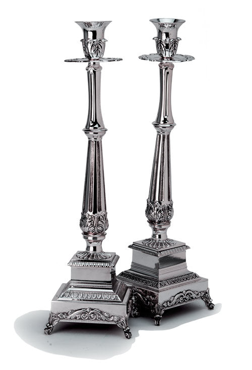 Candlesticks-Silver plated-Engraved 42cm