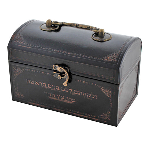 Art Judaica: Etrog Box--Elegant Faux Leather